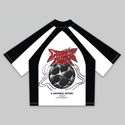 COSMIC AURA PANELLED OVERSIZED TSHIRT BLACK